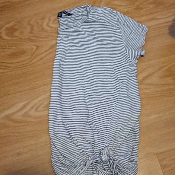 CALVIN KLEIN side knot striped tee - Picture 1 of 2